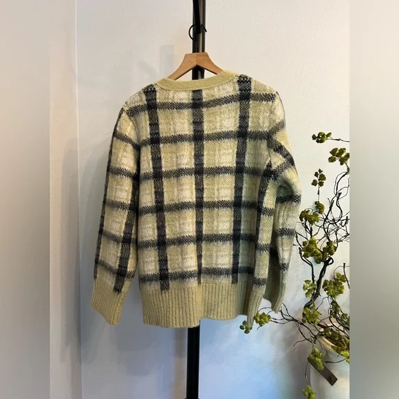 Tory Burch Brushed Plaid Cardigan - Picture 6 of 9